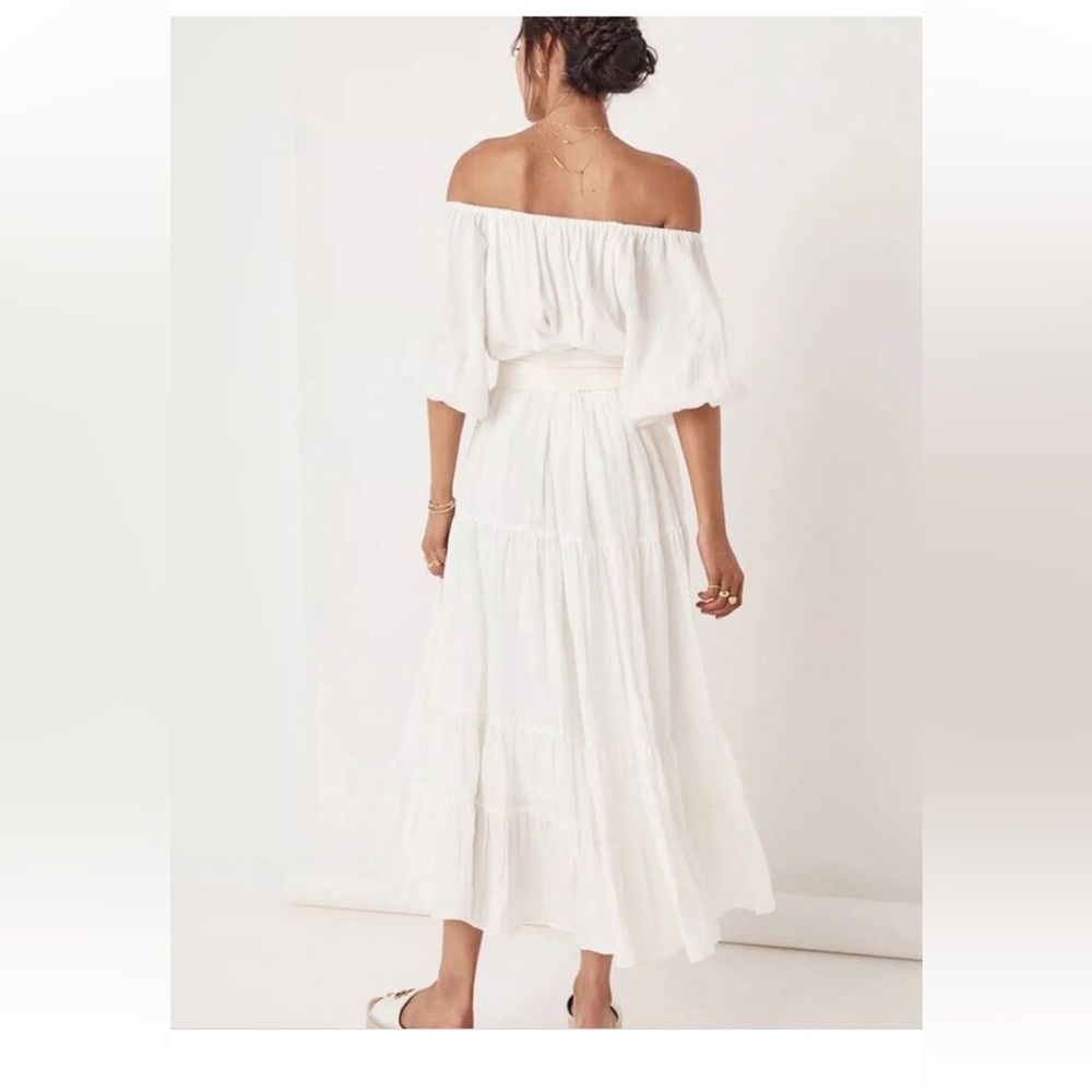 Spell white linen dress size medium